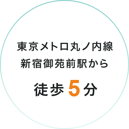 東京メトロ丸ノ内線新宿御苑前駅から徒歩5分