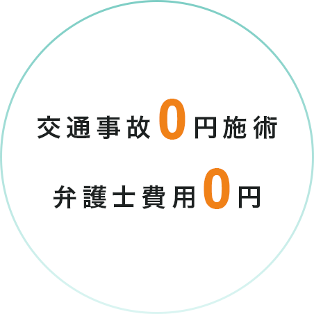 交通事故0円施術弁護士費用0円